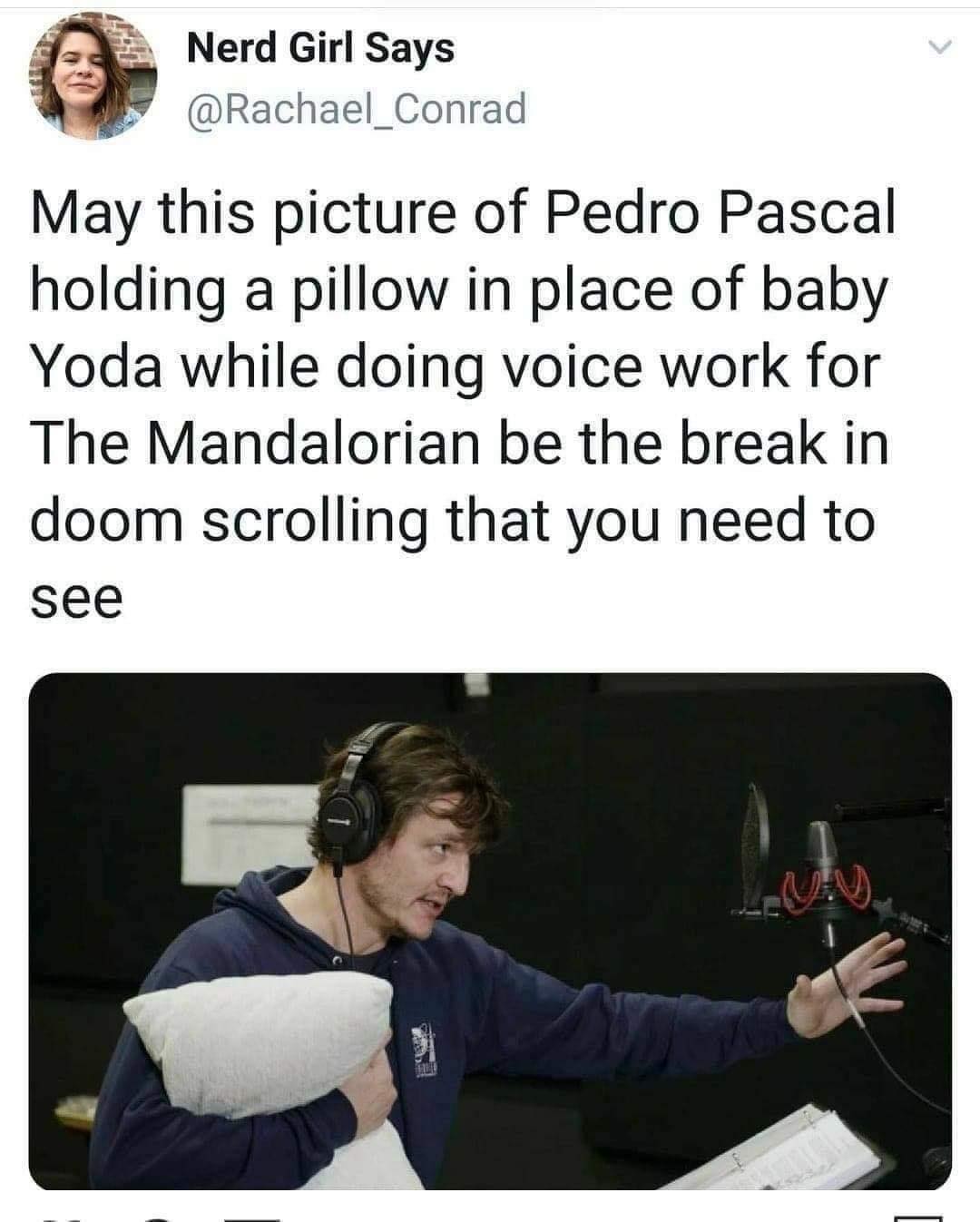 The meme is a picture of Pedro Pascal, an actor known for his roles in Game of Thrones and The Mandalorian, but in this image, he's sitting in a chair with a pillow, and a sign on the wall reads "I'm not here, I'm in space".